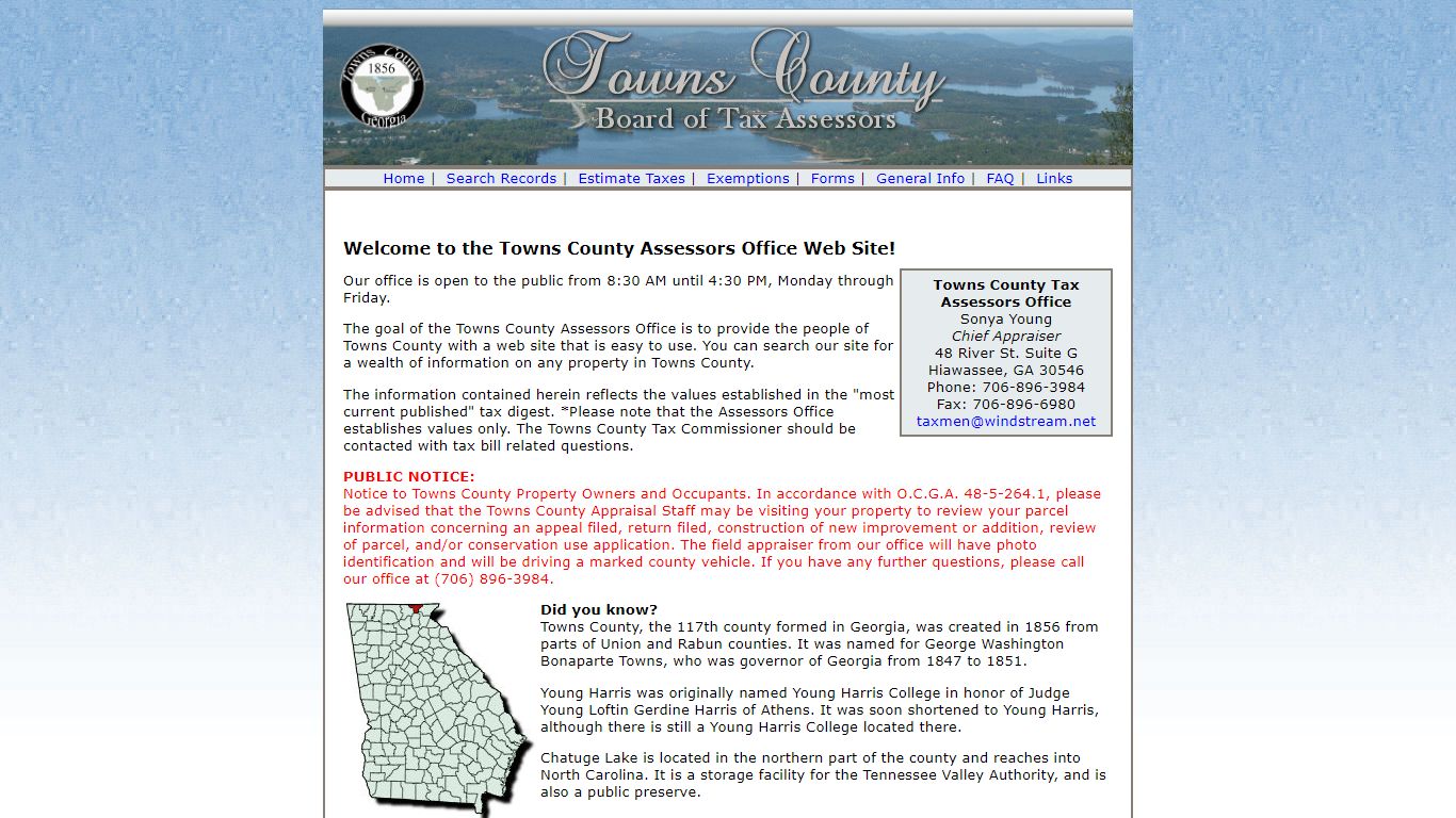 Towns County Tax Assessor's Office - Schneider Geospatial